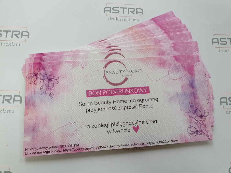 Drukowanie Voucherów Podarunkowych Kart Bonów Dla Klientów Firm Astradruk