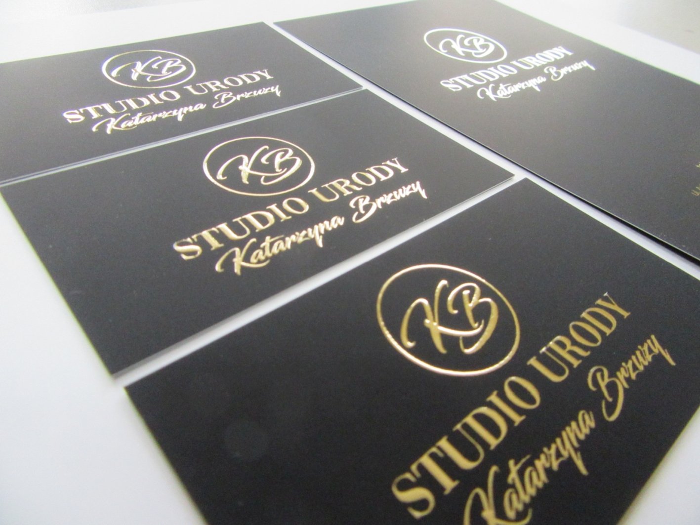 Golden Business Cards With Foil Soft Skin Cracow Astra Druk