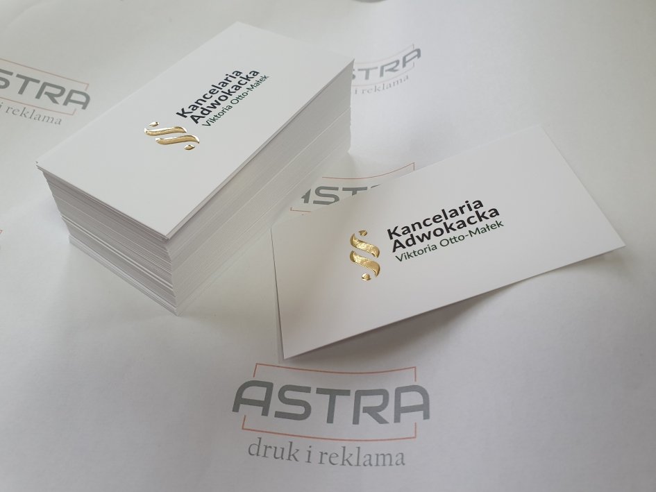 Wizytówki Złocone 3d Folia Soft Touch Skin Kraków Wielicka Astra