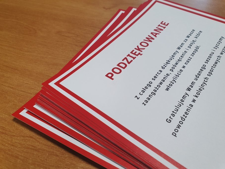 Wydruk Eleganckich Podziękowań Druk Podziękowania Firmowe Kolorowy Druk A4 Na Grubym Papierze Astra Podgórze